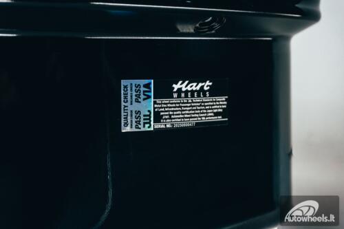 HART HR83 R19X9J 5X114.3/5X120 ET20 CB:74.1 Dark Hyper black and Diamond cut lip with Blue rivets