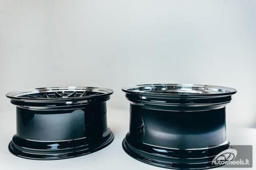 HART HR83 R19X9J 5X114.3/5X120 ET20 CB:74.1 Dark Hyper black and Diamond cut lip with Blue rivets