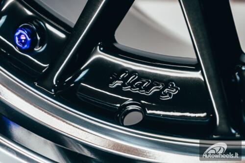 HART HR83 R19X10J 5X114.3/5X120 ET15 CB:74.1 Dark Hyper black and Diamond cut with Blue rivets