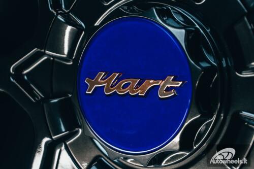 HART HR83 R19X10J 5X114.3/5X120 ET15 CB:74.1 Dark Hyper black and Diamond cut with Blue rivets