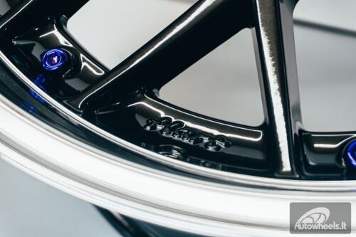 HART HR83 R19X10J 5X114.3/5X120 ET15 CB:74.1 Dark Hyper black and Diamond cut with Blue rivets