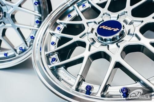 HART HR83 R19X9J 5X100/5X108 ET30 CB:73.1 Hyper black and Diamond cut lip with Blue rivets