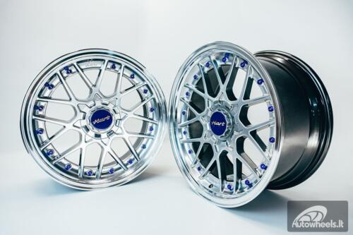 HART HR83 R19X9J 5X100/5X108 ET30 CB:73.1 Hyper black and Diamond cut lip with Blue rivets