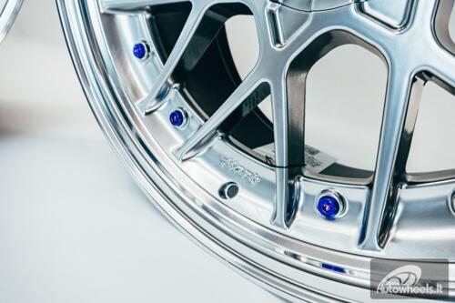 HART HR83 R19X9J 5X100/5X108 ET30 CB:73.1 Hyper black and Diamond cut lip with Blue rivets