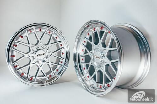 HART HR83 R19X10J 5X114.3/5X120 ET15 CB:74.1 Silver and Diamond cut lip with Red rivets