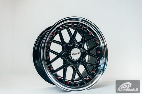 HART HR83 R19X9J 5X114.3/5X120 ET20 CB:74.1 Dark Hyper black and Diamond cut lip with Red rivets