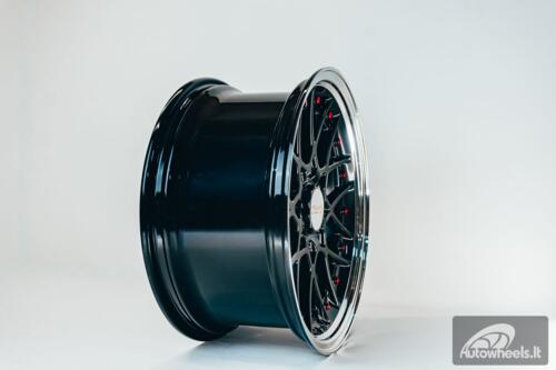 HART HR83 R19X9J 5X114.3/5X120 ET20 CB:74.1 Dark Hyper black and Diamond cut lip with Red rivets