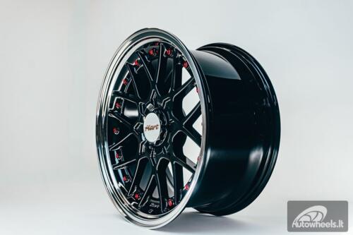 HART HR83 R19X9J 5X114.3/5X120 ET20 CB:74.1 Dark Hyper black and Diamond cut lip with Red rivets