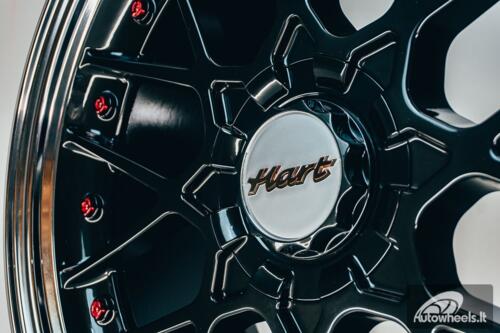 HART HR83 R19X9J 5X114.3/5X120 ET20 CB:74.1 Dark Hyper black and Diamond cut lip with Red rivets