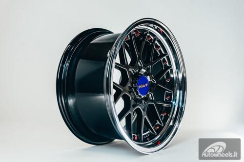 HART HR83 R19X10J 5X114.3/5X120 ET15 CB:74.1 Dark Hyper black and Diamond cut with Red rivets