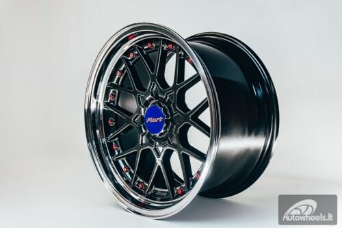 HART HR83 R19X10J 5X114.3/5X120 ET15 CB:74.1 Dark Hyper black and Diamond cut with Red rivets