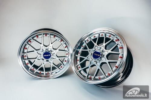 HART HR83 R19X9J 5X100/5X108 ET30 CB:73.1 Hyper black and Diamond cut lip with Red rivets