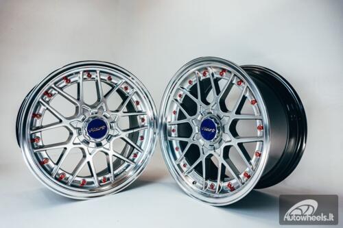 HART HR83 R19X9J 5X112/5X114.3 ET30 CB:73.1 Hyper black and Diamond cut lip with Red rivets