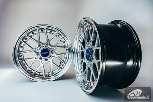 HART HR83 R19X9J 5X112/5X114.3 ET30 CB:73.1 Hyper black and Diamond cut lip with Red rivets