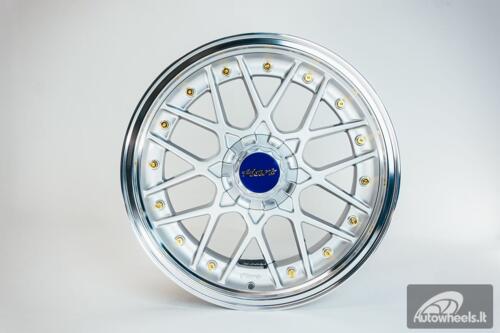 HART HR83 R19X9J 5X114.3/5X120 ET20 CB:74.1 Silver and Diamond cut lip with Gold rivets
