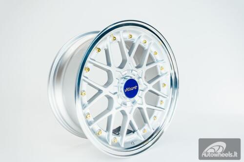 HART HR83 R19X9J 5X114.3/5X120 ET20 CB:74.1 Silver and Diamond cut lip with Gold rivets