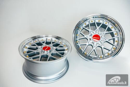 HART HR83 R19X9J 5X114.3/5X120 ET20 CB:74.1 Silver and Diamond cut lip with Gold rivets