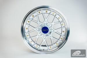 HART HR83 R19X9J 5X114.3/5X120 ET20 CB:74.1 Silver and Diamond cut lip with Gold rivets