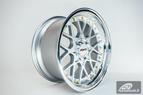 HART HR83 R19X10J 5X114.3/5X120 ET15 CB:74.1 Silver and Diamond cut lip with Gold rivets