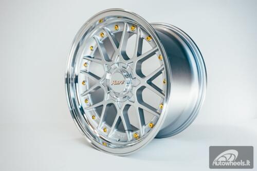 HART HR83 R19X10J 5X114.3/5X120 ET15 CB:74.1 Silver and Diamond cut lip with Gold rivets