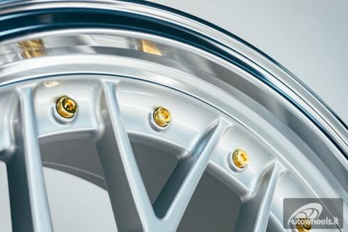 HART HR83 R19X10J 5X114.3/5X120 ET15 CB:74.1 Silver and Diamond cut lip with Gold rivets