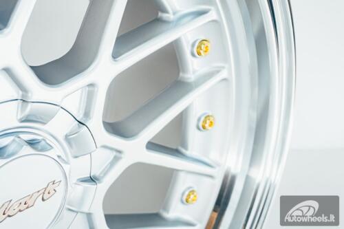 HART HR83 R19X10J 5X114.3/5X120 ET15 CB:74.1 Silver and Diamond cut lip with Gold rivets