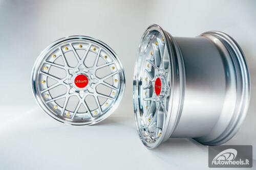 HART HR83 R19X10J 5X114.3/5X120 ET15 CB:74.1 Silver and Diamond cut lip with Gold rivets