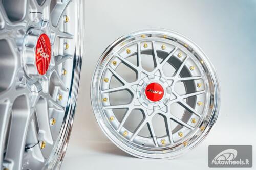HART HR83 R19X10J 5X114.3/5X120 ET15 CB:74.1 Silver and Diamond cut lip with Gold rivets