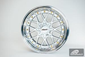 HART HR83 R19X10J 5X114.3/5X120 ET15 CB:74.1 Silver and Diamond cut lip with Gold rivets