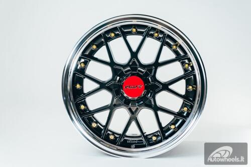 HART HR83 R19X9J 5X114.3/5X120 ET20 CB:74.1 Dark Hyper black and Diamond cut lip with Gold rivets