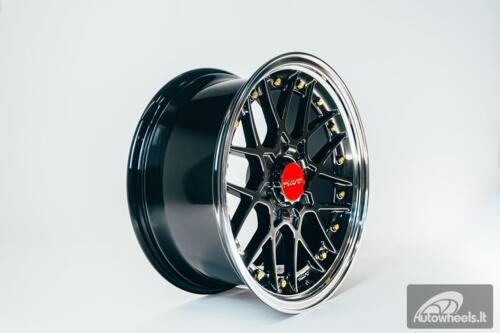 HART HR83 R19X9J 5X114.3/5X120 ET20 CB:74.1 Dark Hyper black and Diamond cut lip with Gold rivets
