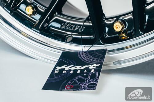 HART HR83 R19X9J 5X114.3/5X120 ET20 CB:74.1 Dark Hyper black and Diamond cut lip with Gold rivets