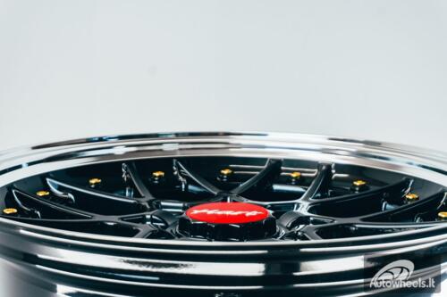 HART HR83 R19X9J 5X114.3/5X120 ET20 CB:74.1 Dark Hyper black and Diamond cut lip with Gold rivets