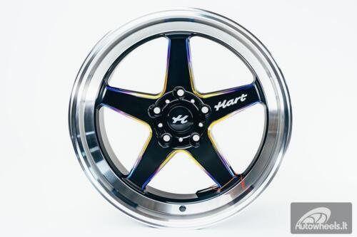 Ratlankis HART HR77 R18X8.5J 5X114.3 ET30 CB:73.1 Black with Mirror Cut lip Lip and Neo Chrome