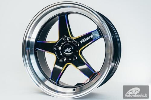 Ratlankis HART HR77 R18X8.5J 5X114.3 ET30 CB:73.1 Black with Mirror Cut lip Lip and Neo Chrome