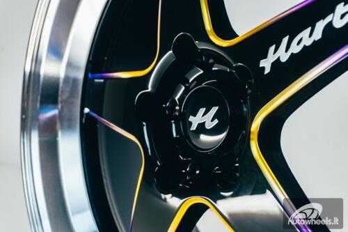 Ratlankis HART HR77 R18X8.5J 5X114.3 ET30 CB:73.1 Black with Mirror Cut lip Lip and Neo Chrome