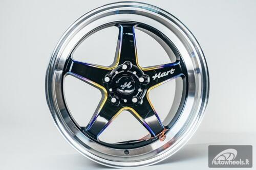 Ratlankis HART HR77 R18X9.5J 5X114.3 ET22 CB:73.1 Black with Mirror Cut lip Lip and Neo Chrome