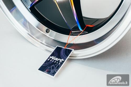 Ratlankis HART HR77 R18X9.5J 5X114.3 ET22 CB:73.1 Black with Mirror Cut lip Lip and Neo Chrome