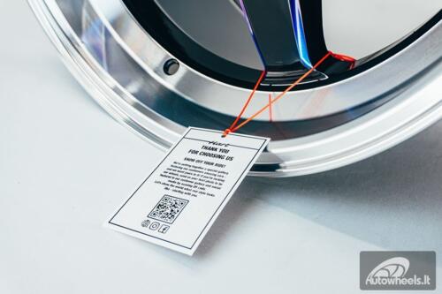 Ratlankis HART HR77 R18X9.5J 5X114.3 ET22 CB:73.1 Black with Mirror Cut lip Lip and Neo Chrome