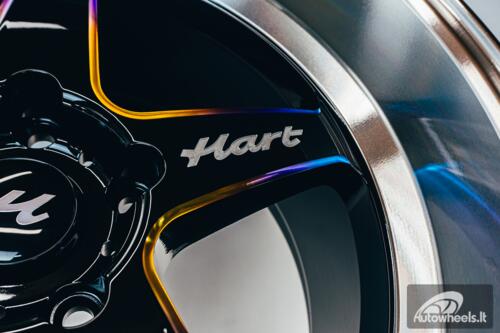 Ratlankis HART HR77 R18X10.5J 5X114.3 ET12 CB:73.1 Black with Mirror Cut lip Lip and Neo Chrome