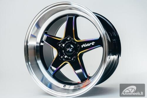 Ratlankis HART HR77 R18X10.5J 5X114.3 ET12 CB:73.1 Black with Mirror Cut lip Lip and Neo Chrome