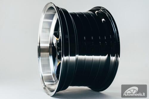 Ratlankis HART HR77 R18X10.5J 5X114.3 ET12 CB:73.1 Black with Mirror Cut lip Lip and Neo Chrome