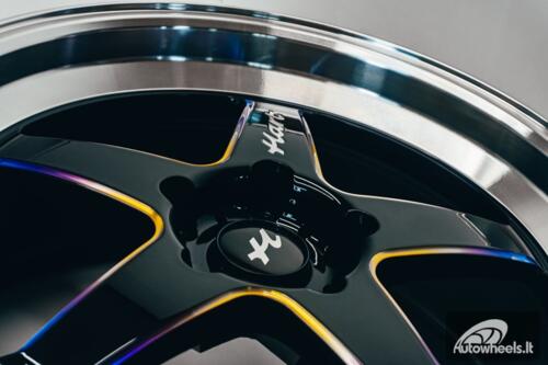 Ratlankis HART HR77 R18X8.5J 5X120 ET30 CB:74.1 Black with Mirror Cut lip Lip and Neo Chrome