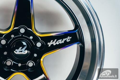 Ratlankis HART HR77 R18X8.5J 5X120 ET30 CB:74.1 Black with Mirror Cut lip Lip and Neo Chrome