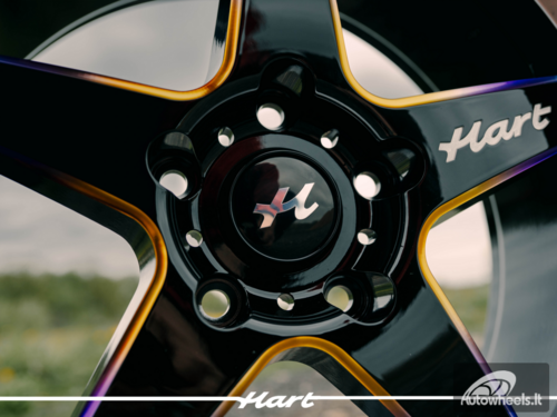 Ratlankis HART HR77 R18X8.5J 5X120 ET30 CB:74.1 Black with Mirror Cut lip Lip and Neo Chrome
