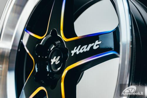 Ratlankis HART HR77 R18X9.5J 5X120 ET22 CB:74.1 Black with Mirror Cut lip Lip and Neo Chrome