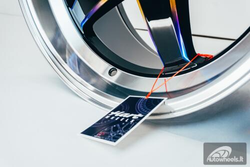 Ratlankis HART HR77 R18X9.5J 5X120 ET22 CB:74.1 Black with Mirror Cut lip Lip and Neo Chrome