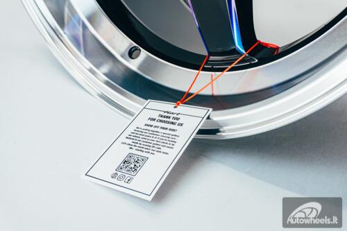 Ratlankis HART HR77 R18X9.5J 5X120 ET22 CB:74.1 Black with Mirror Cut lip Lip and Neo Chrome