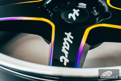 Ratlankis HART HR77 R18X9.5J 5X120 ET22 CB:74.1 Black with Mirror Cut lip Lip and Neo Chrome