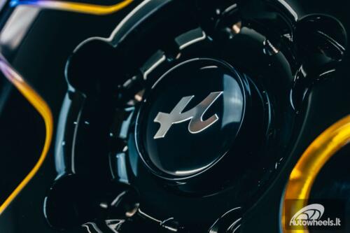 Ratlankis HART HR77 R18X9.5J 5X120 ET22 CB:74.1 Black with Mirror Cut lip Lip and Neo Chrome